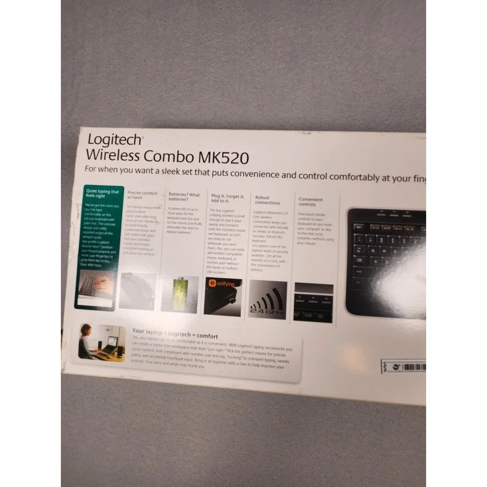 Logitech MK520 Wireless Keyboard & Mouse Combo 2.4GHz USB -brand New